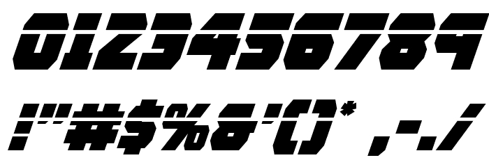 Rogue Hero Laser Italic フォント その他の文字