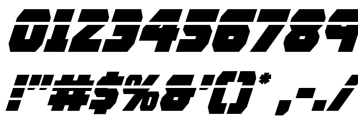 Rogue Hero Laser Italic Font OTHER CHARS