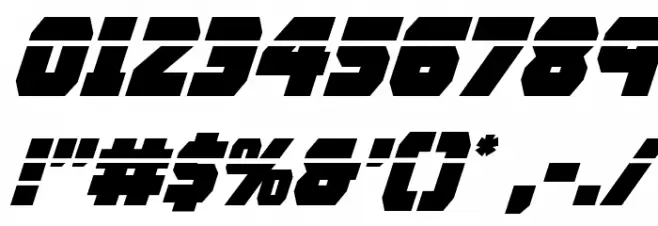 Rogue Hero Laser Italic Font OTHER CHARS