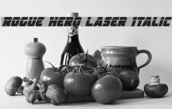 Rogue Hero Laser Italic フォント examples