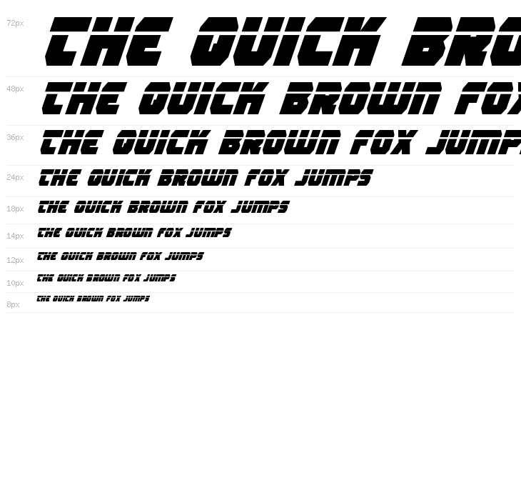 Rogue Hero Laser Italic Waterfall