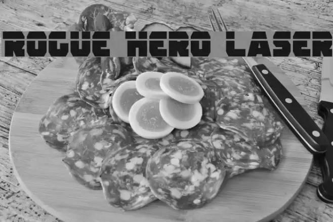 Rogue Hero Laser Font examples