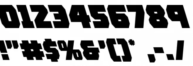 Rogue Hero Leftalic Font OTHER CHARS