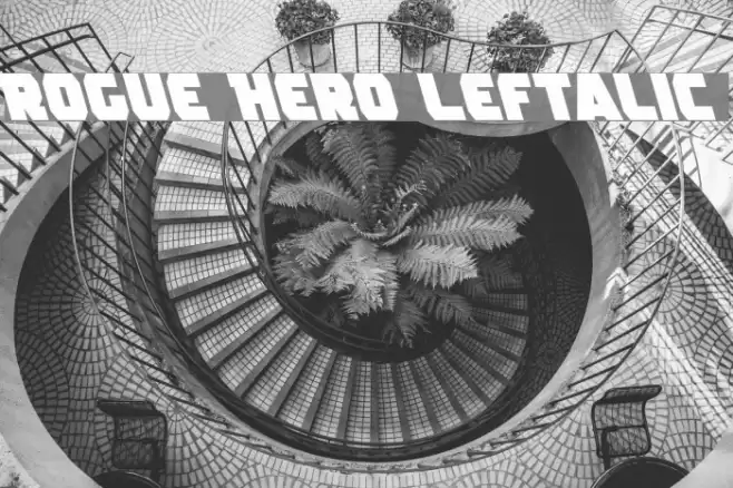 Rogue Hero Leftalic Font examples