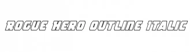Rogue Hero Outline Italic  Free Fonts Download