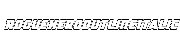 Rogue Hero Outline Italic  免费字体下载