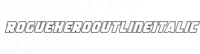 Rogue Hero Outline Italic  Fuentes Gratis Descargar