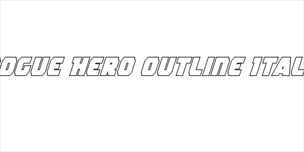 Rogue Hero Outline Italic Logo