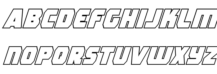 Rogue Hero Outline Italic Font LOWERCASE