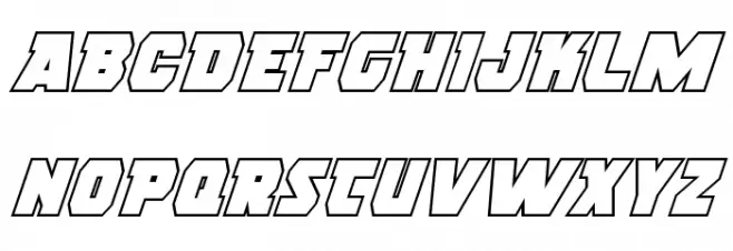 Rogue Hero Outline Italic 字体 大写