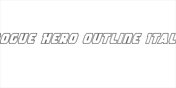 Rogue Hero Outline Italic Logo