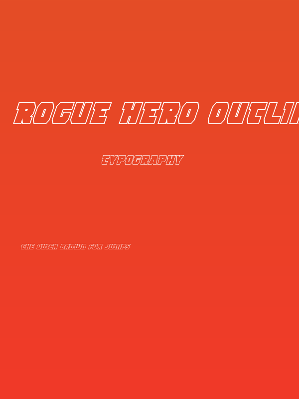 Rogue Hero Outline Italic Poster