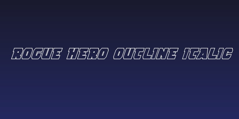 Rogue Hero Outline Italic Social Header