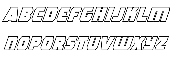 Rogue Hero Outline Italic Font LOWERCASE