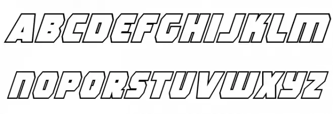 Rogue Hero Outline Italic फ़ॉन्ट लोअरकेस