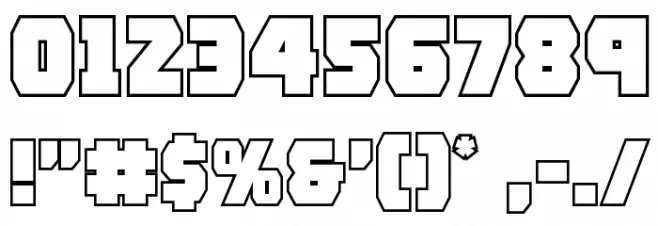 Rogue Hero Outline Font OTHER CHARS