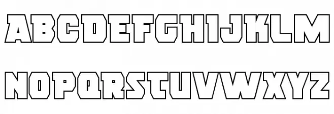 Rogue Hero Outline Fonte MAIÚSCULAS