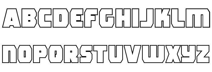 Rogue Hero Outline Font LOWERCASE