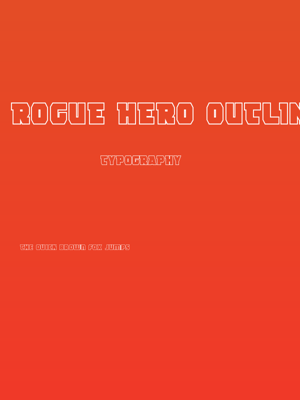 Rogue Hero Outline Poster