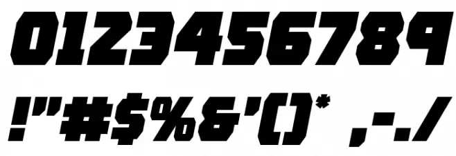 Rogue Hero Semi-Italic Font OTHER CHARS