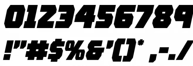 Rogue Hero Semi-Italic Font OTHER CHARS