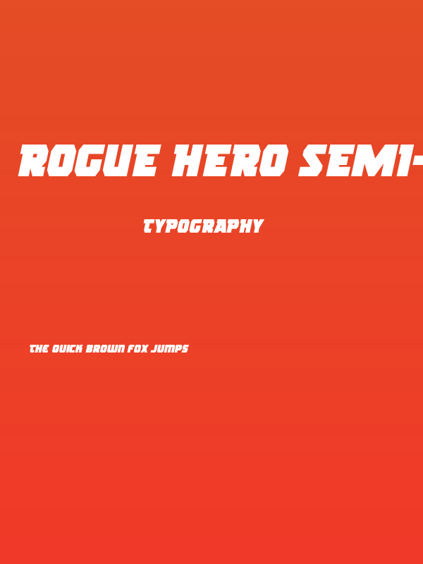 Rogue Hero Semi-Italic Poster