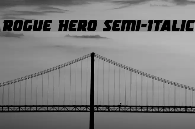 Rogue Hero Semi-Italic Font examples