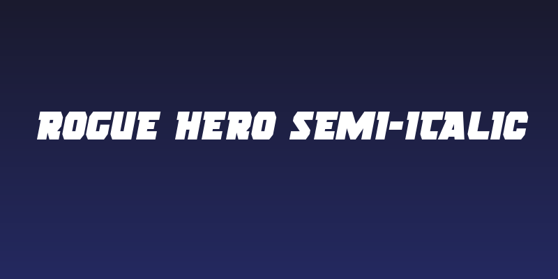 Rogue Hero Semi-Italic Social Header