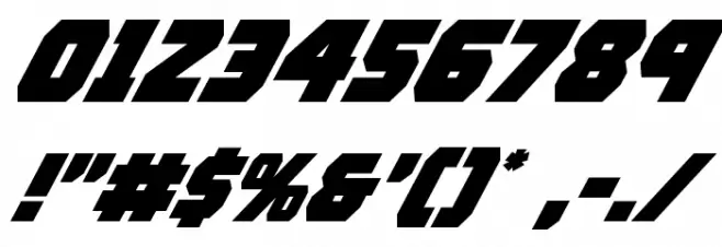 Rogue Hero Super-Italic Font OTHER CHARS