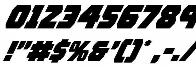Rogue Hero Super-Italic Font OTHER CHARS