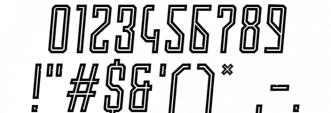 Roguedash Italic Line Font OTHER CHARS