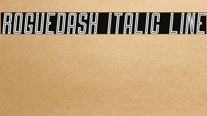 Roguedash Italic Line Example 2