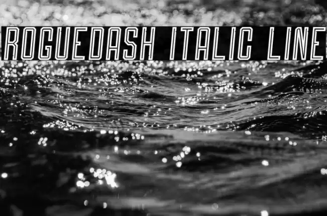 Roguedash Italic Line Font examples