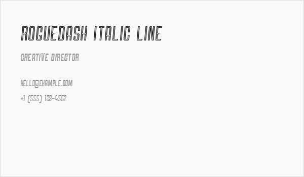 Roguedash Italic Line Business Card