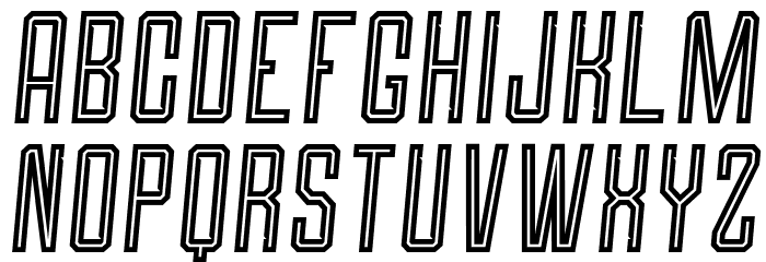 Roguedash-ItalicLine Font LOWERCASE