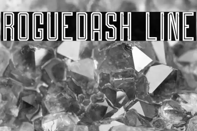 Roguedash Line Font examples