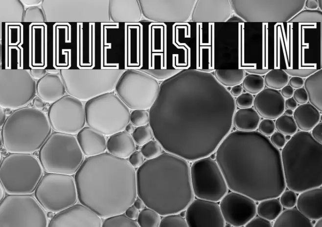 Roguedash Line Font examples