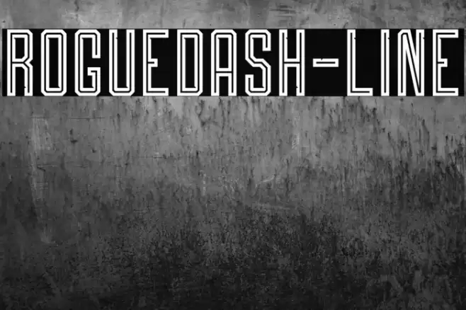 Roguedash-Line Font examples
