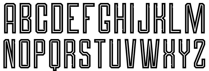 Roguedash-Line Font LOWERCASE