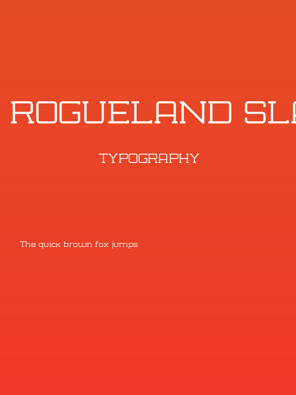 Rogueland Slab Bold Poster