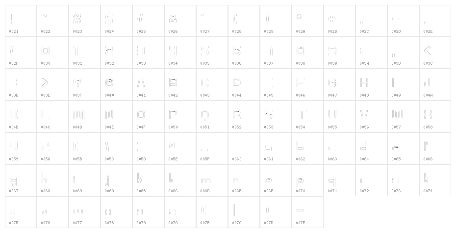 Rohingya Fill Outline Character Map