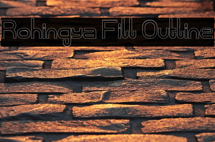 Rohingya Fill Outline Font examples