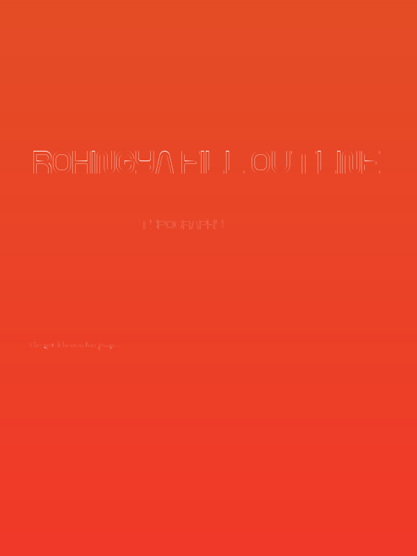 Rohingya Fill Outline Poster