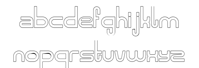 Rohingya Fill Outline Font LOWERCASE