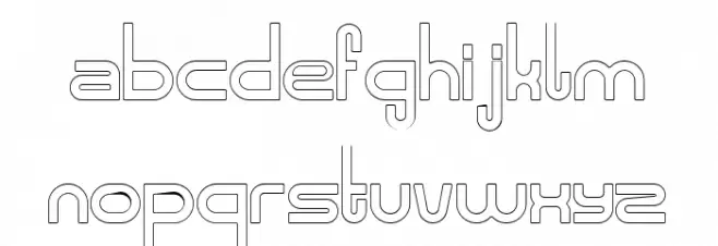 Rohingya Fill Outline Font Litere mici