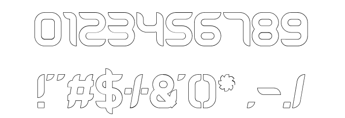 Rohingya Outline Font Alte caractere