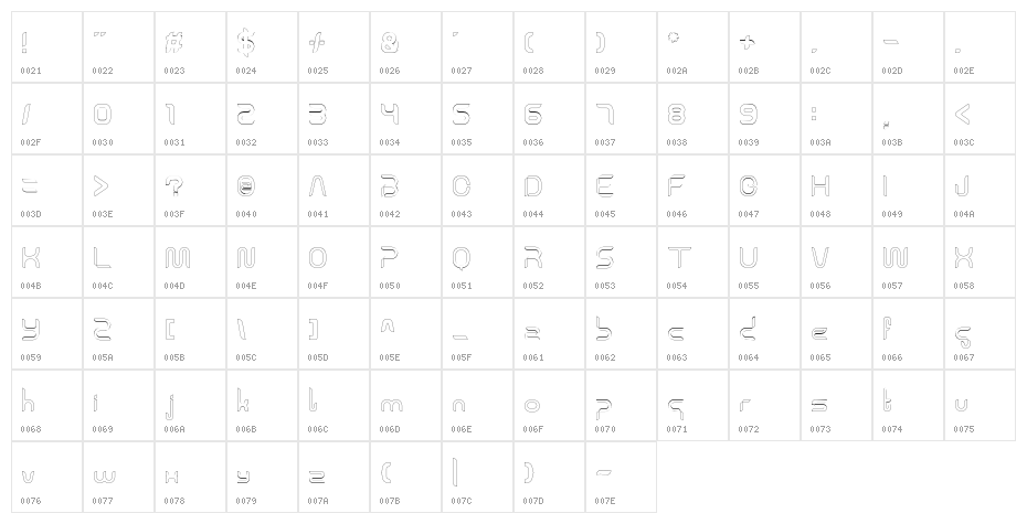 Rohingya Outline Character Map