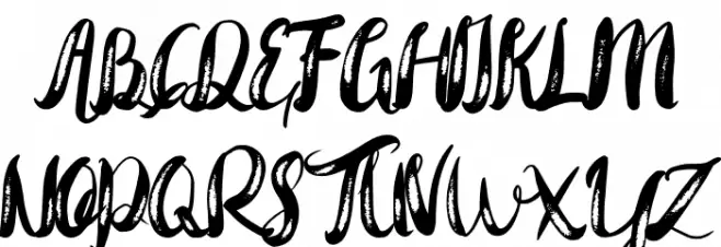 Rohman Grunge Caratteri MAIUSCOLE