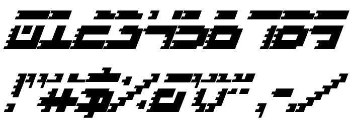Roid Rage Condensed Italic Font OTHER CHARS