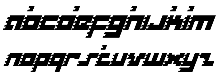 Roid Rage Condensed Italic Font LOWERCASE
